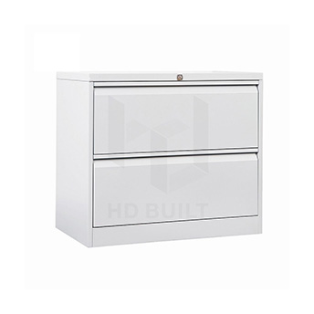 Two Drawer Lateral Filing Cabinet White
