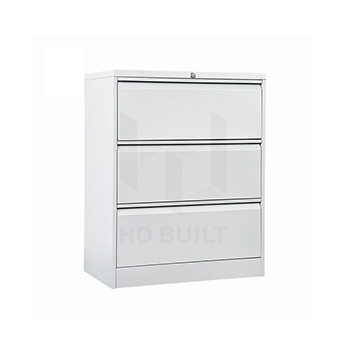 Three Drawer Lateral Filing Cabinet White