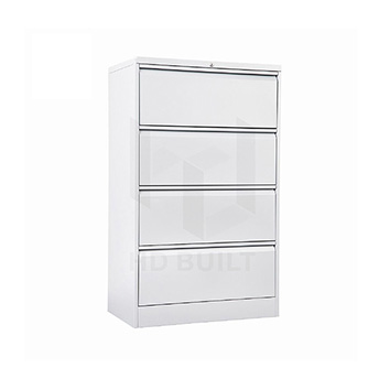 Four Drawer Lateral Filing Cabinet White