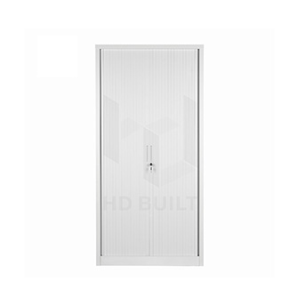 Tambour Door Cupboard Tall White
